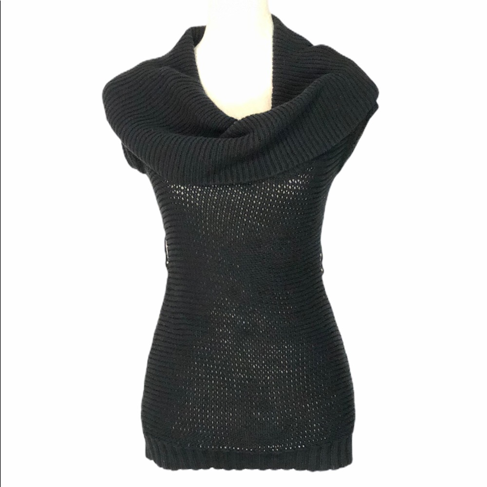 Guess Short Sleeve Sweater Black Small Top